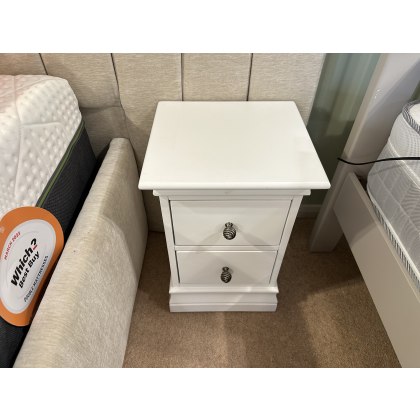 Viggo Bedroom Narrow Bedside Cabinet in White