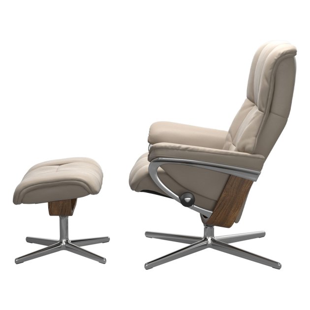 Stressless Mayfair Large Cross Base Chair & Stool Stressless Mayfair Large Cross Base Chair & Stool