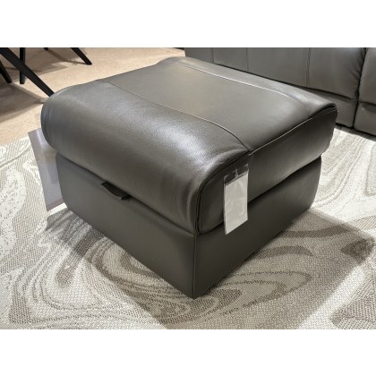 Viceroy Reclining Power Chair and Ottoman Storage Footstool in Leather