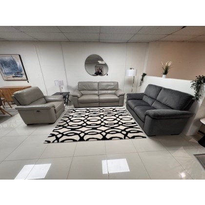 HTL Rosie 2.5 with power recliners + 2 seater fabric sofa and Power recliner chair HTL Rosie 2.5 with power recliners + 2 seater fabric sofa and Power recliner chair