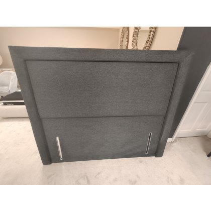 Sleepeezee 5'0" Magnolia floor standing headboard in Tweed Charcoal fabric