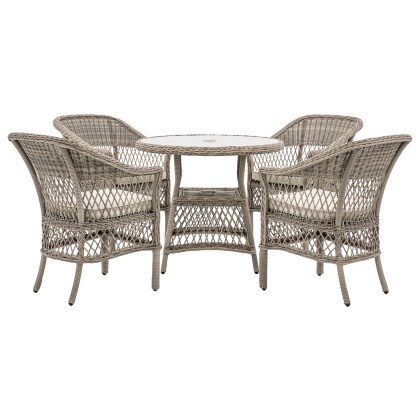 Menton 4 Seater Round Dining Set