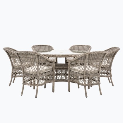 Menton 6 Seater Round Dining Set