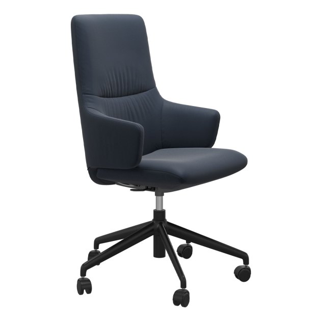 Stressless Mint High Back Office Chair With Arms Stressless Mint High Back Office Chair With Arms
