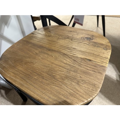 Madeline Dining Chair with Rustic Wooden Seat