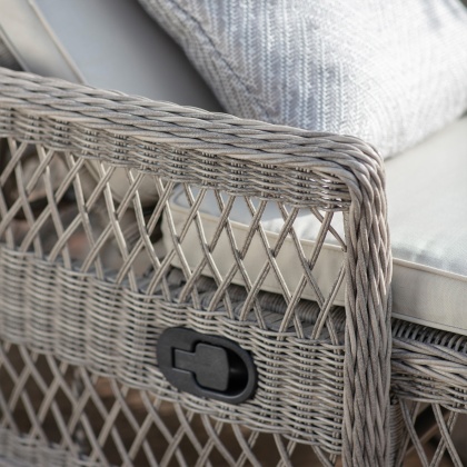 Menton Country Rattan Lounger | Stone