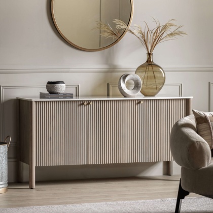 Gallery Direct Marmo 3 Door Sideboard Gallery Direct Marmo 3 Door Sideboard