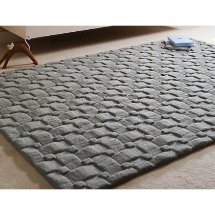 Basketweave 3D New Grey Rug 160 x 230