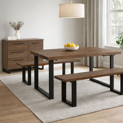 Fucino Small Bench with U Leg