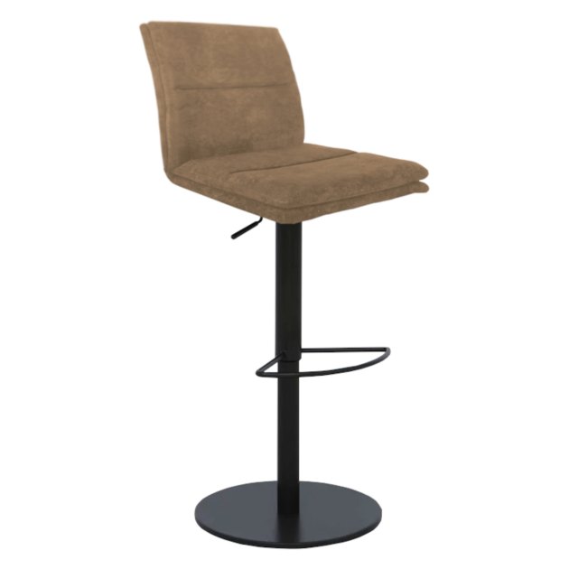 Fucino Adjustable Swivel Bar Stool in Taupe