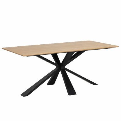 Versa 180cm Fixed Top Dining Table with Metal Base Versa 180cm Fixed Top Dining Table with Metal Base