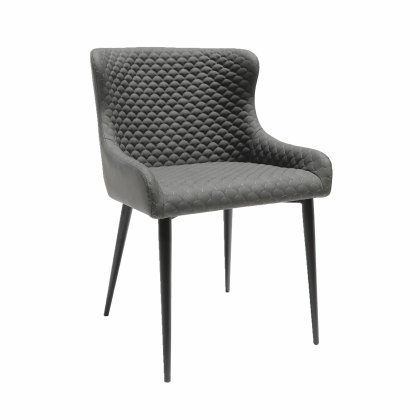 Versa Dining Chair in Slate Grey PU