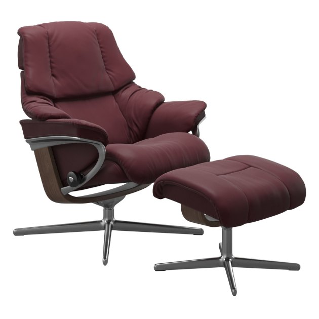 Stressless Reno Small Cross Chair & Stool Stressless Reno Small Cross Chair & Stool