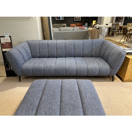 Ausha 3 Seater, 2 Seater and Square Footstool in Matching Fabrics