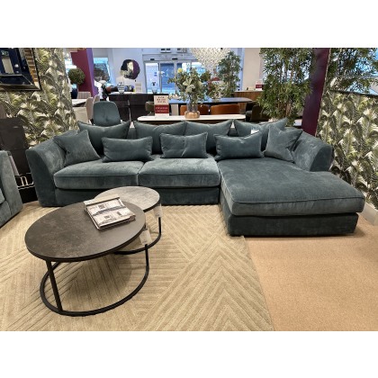 Long Farm Right Hand Facing Chaise Sofa and Matching Snuggler Chair