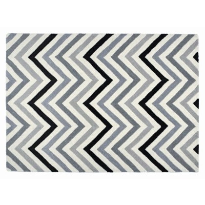 Cabone Grey Zig Zag Carpet 160 x 230 Cabone Grey Zig Zag Carpet 160 x 230