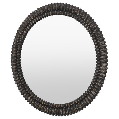 Pimlico Round Mirror in Black