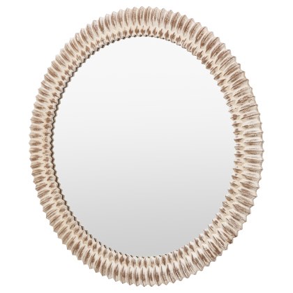 Pimlico Round Mirror in Whitewash