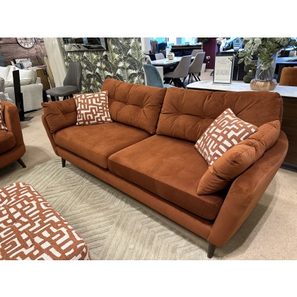 Extra Large Sofa (227cm), Oval Cuddler with Headrest and Footstool in Accent Colours and Matching Sc