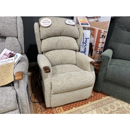 Hereford Petite Size, Cloud Zero 'Lift and Riser' Recliner Chair in Mocha Fabric