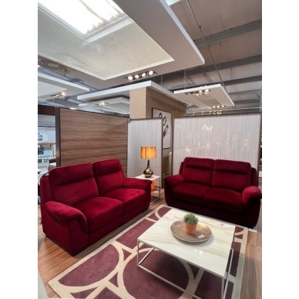 Aletta 2 Seater Power Recliner Sofa with USB & 2 Seater Fixed Sofa