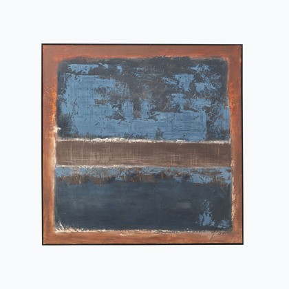 Framed Picture Silence Blue | 120x120cm Framed Picture Silence Blue | 120x120cm
