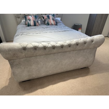 Brittany 5ft Ottoman Bedframe with Side Opening in Grey fabric