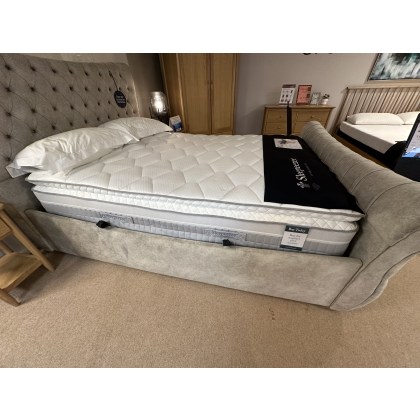 Brittany 5ft Ottoman Bedframe with Side Opening in Grey fabric and Sleepeeze Eco1800 5' Mattress Brittany 5ft Ottoman Bedframe with Side Opening in Grey fabric and Sleepeeze Eco1800 5' Mattress