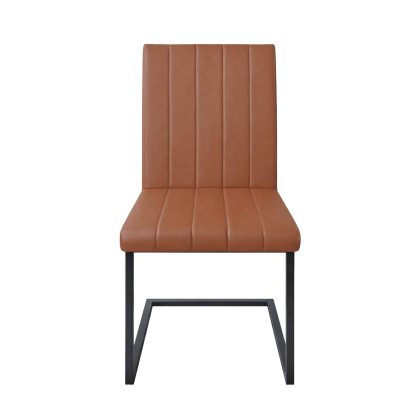 Yukon Retro Stitch Dining Chair in Tan