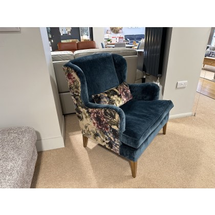 Bodium Chair with a Linwood Fabric Wrap