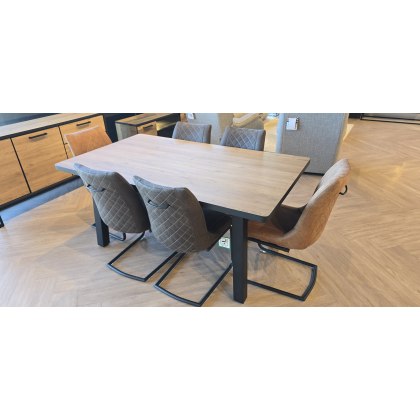 Avalox 170x98cm Dining Table with 6x Armin Dining Chairs
