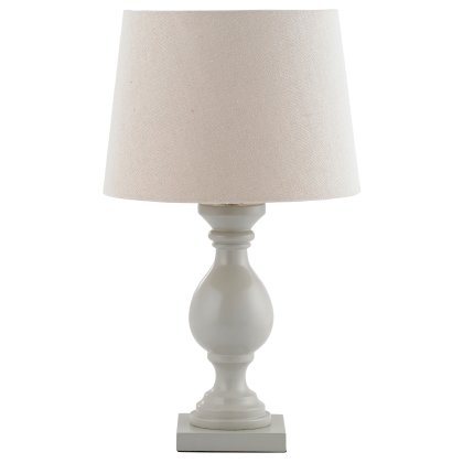 Marsham Table Lamp – Taupe Wood with Ivory Shade Marsham Table Lamp – Taupe Wood with Ivory Shade