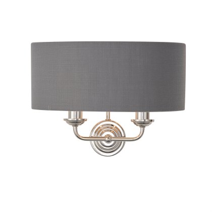 Highclere Wall Light in Charcoal & Nickel Highclere Wall Light in Charcoal & Nickel
