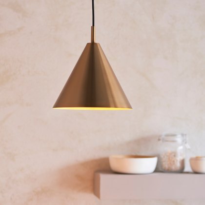 Cape Pendant Light, Antique Brass