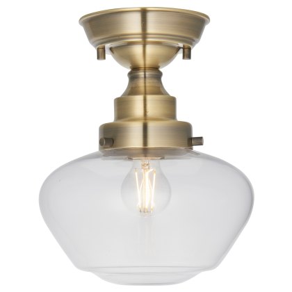 Camberley Ceiling Light Antique Brass with Clear Glass Camberley Ceiling Light Antique Brass with Clear Glass
