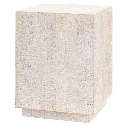 Iowa Whitewash Side Table