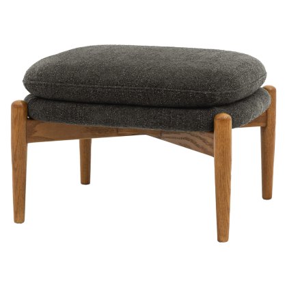 Datsun Charcoal Boucle Footstool