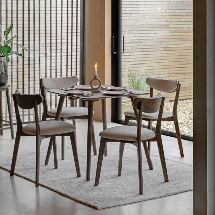 Gallery Direct Hatfield Square Dining Table, Smoked