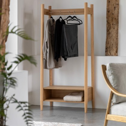 Hatfield Natural Open Wardrobe