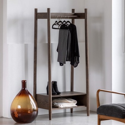 Hatfield Smoked Open Wardrobe