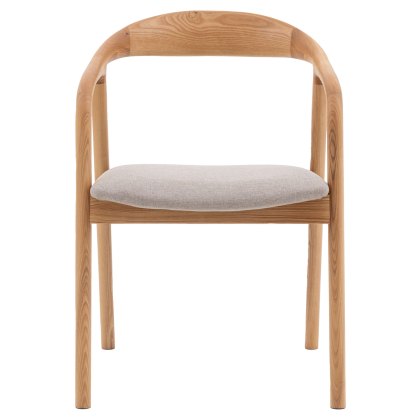 Gallery Direct Madrid Upholstered Dining Chair, Natural