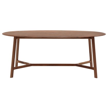 Gallery Direct Madrid Oval Dining Table, Walnut Gallery Direct Madrid Oval Dining Table, Walnut
