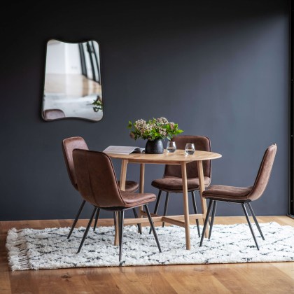 Gallery Direct Madrid Round Dining Table, Oak Gallery Direct Madrid Round Dining Table, Oak