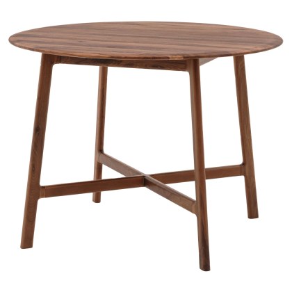 Gallery Direct Madrid Round Dining Table, Walnut Gallery Direct Madrid Round Dining Table, Walnut