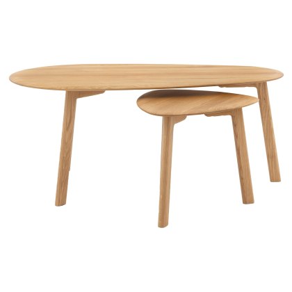 Madrid Oak Coffee Table Nest Madrid Oak Coffee Table Nest