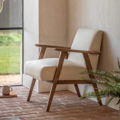 Neyland Natural Linen Armchair