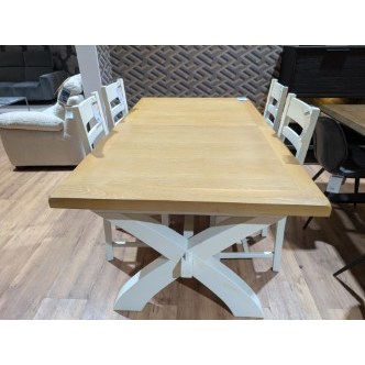 Charlbury, 1.8m Dining Table & 4 Ladder Back Chairs