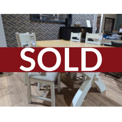 Charlbury, 1.8m Dining Table & 4 Ladder Back Chairs