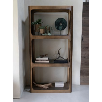 Thorpe Metal and Glass Shelving Unit