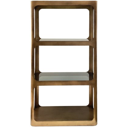 Thorpe Metal and Glass Shelving Unit Thorpe Metal and Glass Shelving Unit